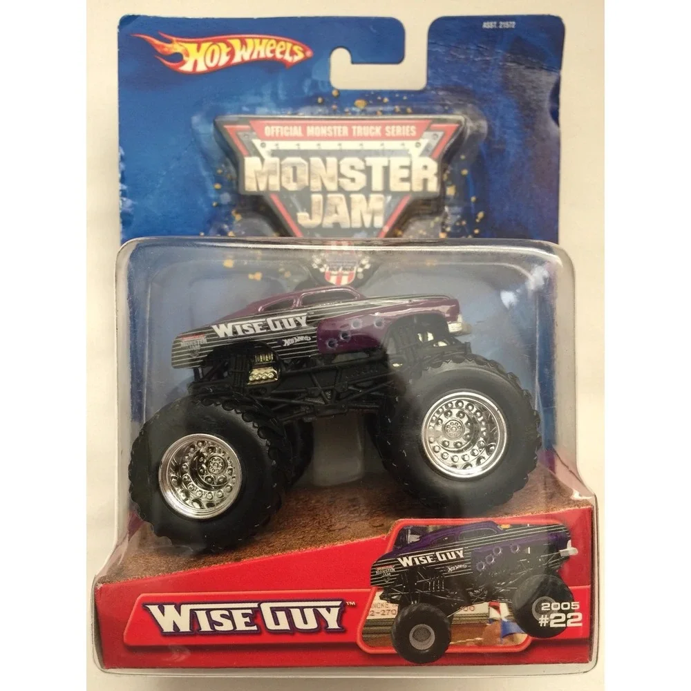 Hot Wheels Monster Jam Monster Truck WISE GUY #22 Purple Die Cast 1/64 Bent Card